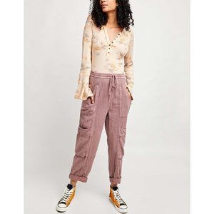 Free People Mauve Cargo Jogger Pants